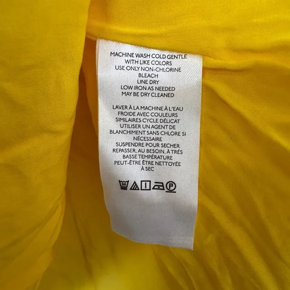 By Anthropologie‎ Somerset Mini Dress Eyelet Edition Yellow Size Small New - Picture 10 of 12